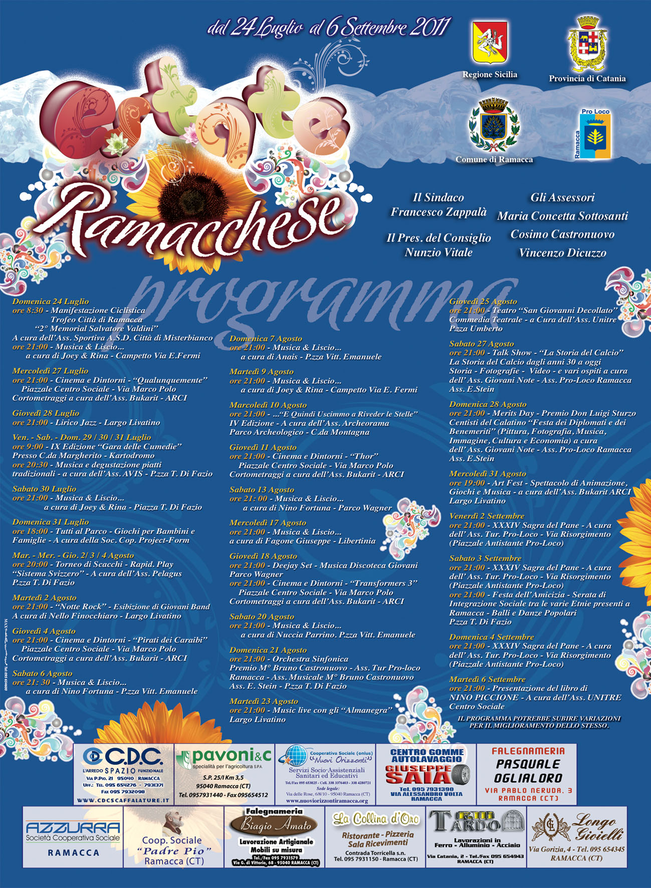 Programma estate Ramacchese 2011